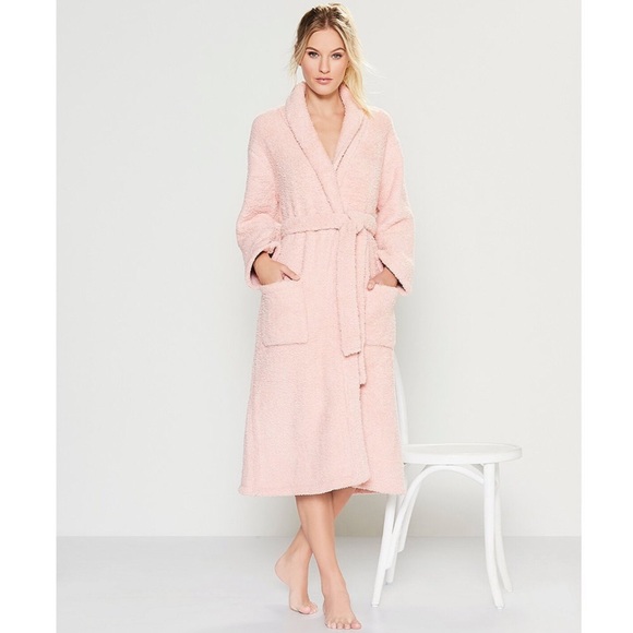 Barefoot Dreams Other - Barefoot Dreams Cozy Chic Long Wrap Robe Pink